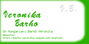 veronika barho business card